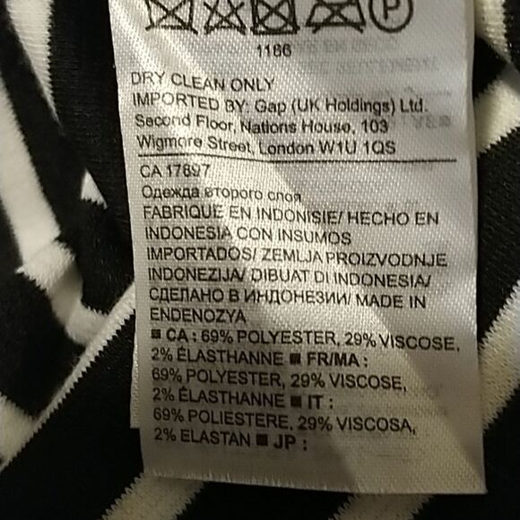 Banana Republic stripped long bell sleeve knit dress size M - Picture 8 of 8